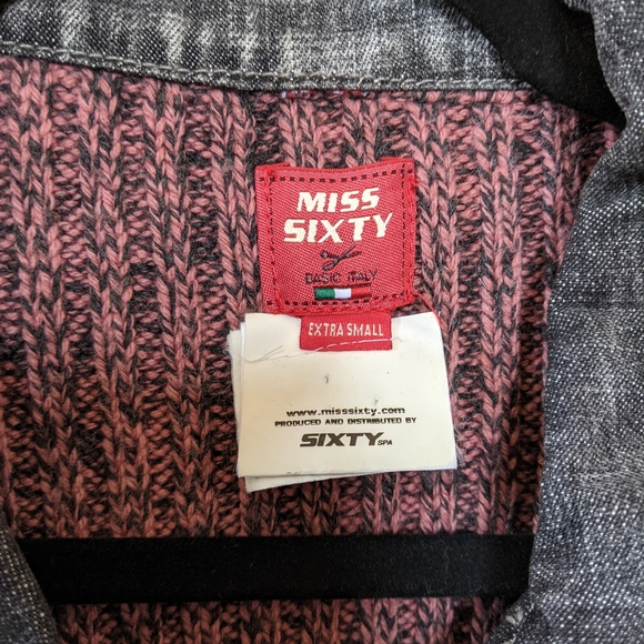 Miss sixty denim sweater jacket y2k 2000 - Picture 3 of 3